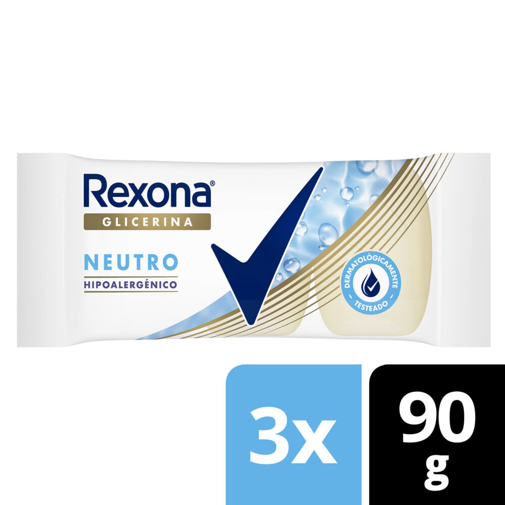 Jabon de Glicerina Neutro Hipoalergenico Rexona 90 gr