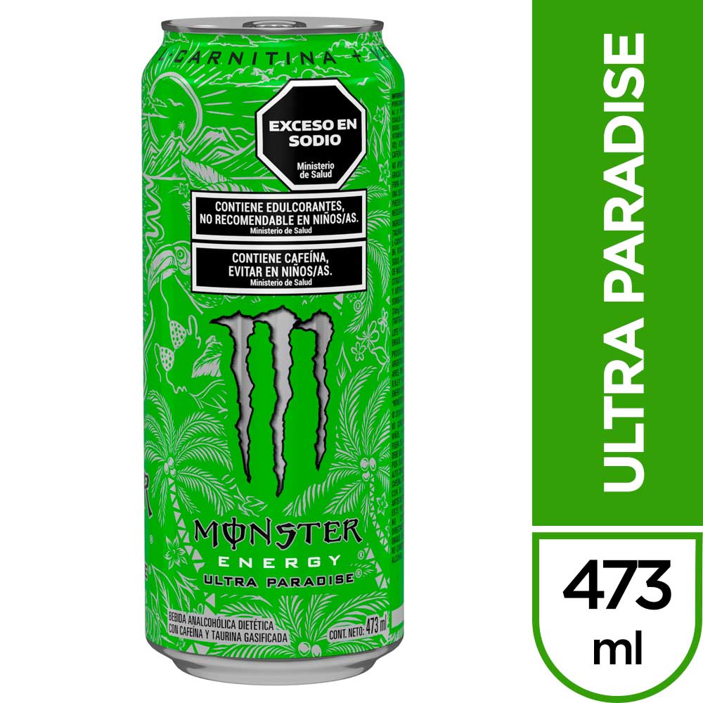 Energizante Monster Ultra Paradise sin azúcar 473 Ml - Disco