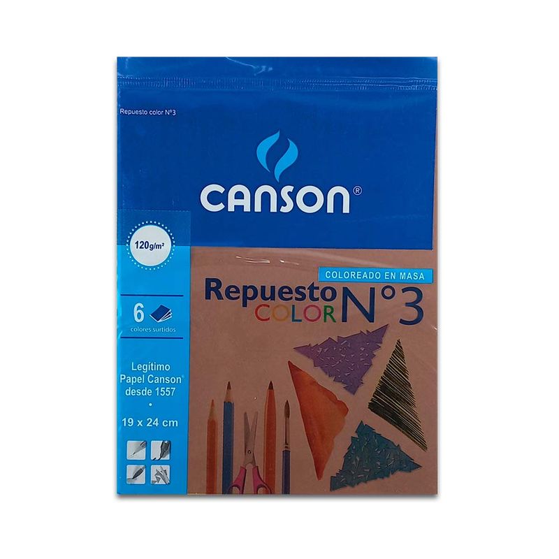 Repuesto Dibujo Color N°3 120 G por 6 Hojas Canson - Disco