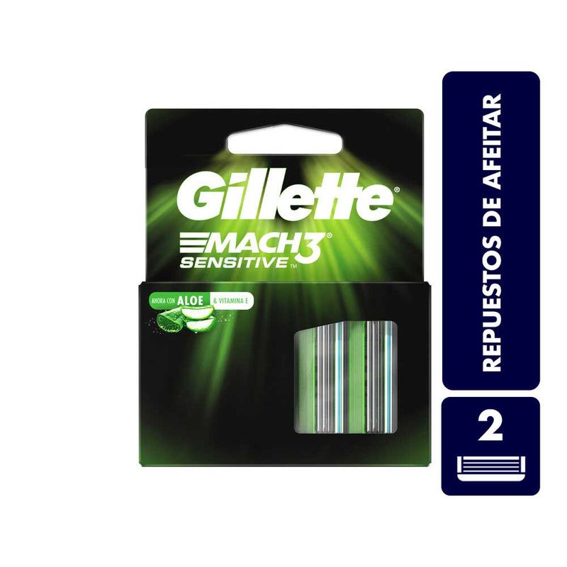 Repuestos-De-Afeitar-Gillette-Mach3-Sensitive-2-Un-13-888745