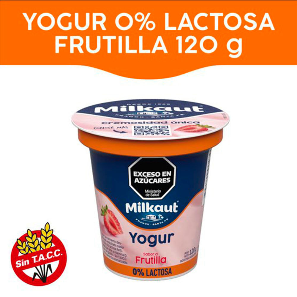 Yogurt Frutilla Sin Lactosa Milkaut 120 Gr. - Ahora Voy en Concordia