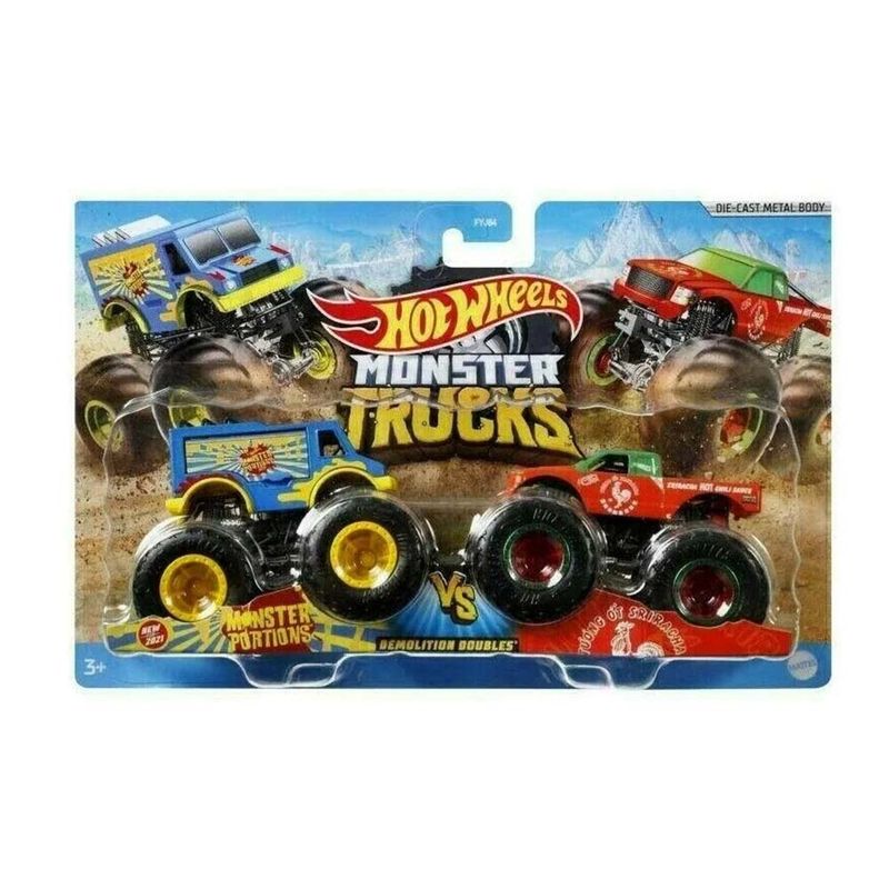 Hot-Wheels-Monster-Trucks-Paquete-De-2-Escala-1-64-Hot-Wheels-Monster-Trucks-Paquete-De-2-Escala-3-986249