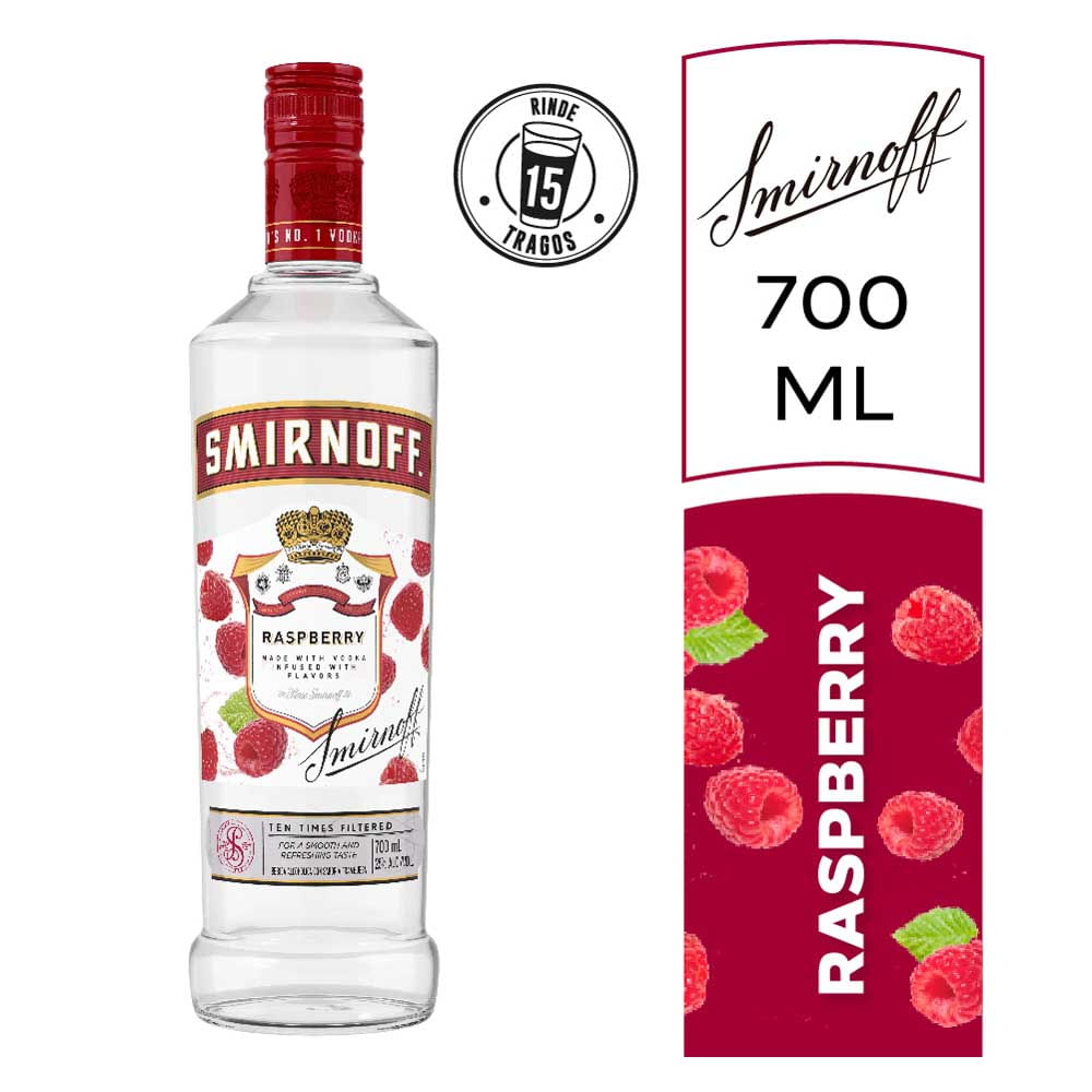 Vodka Smirnoff Raspberry 700 Ml Disco 0166