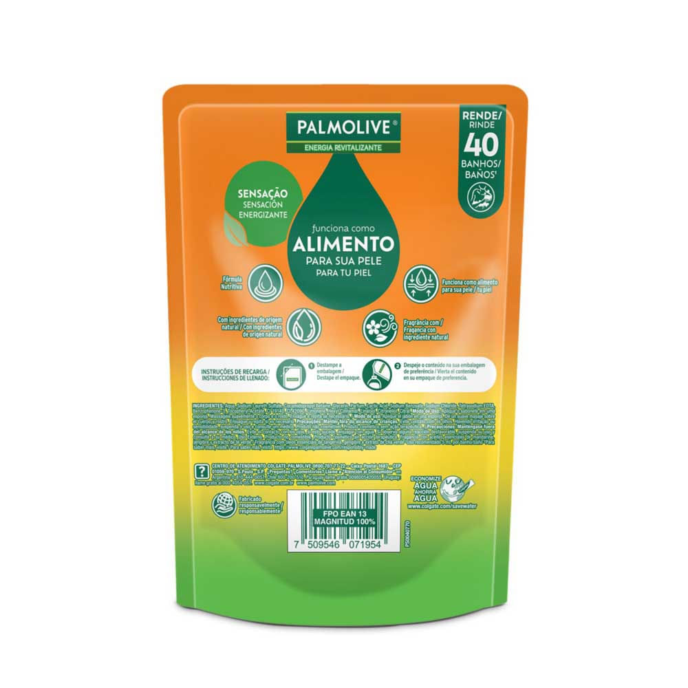 Sabonete Líquido Palmolive Energia Revitalizante 250ml