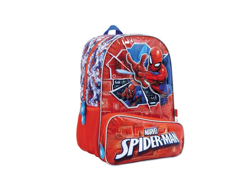 MOCHILA ESPALDA SPIDERMAN 16 CON RELIEVE Ideal Primaria Compartimento