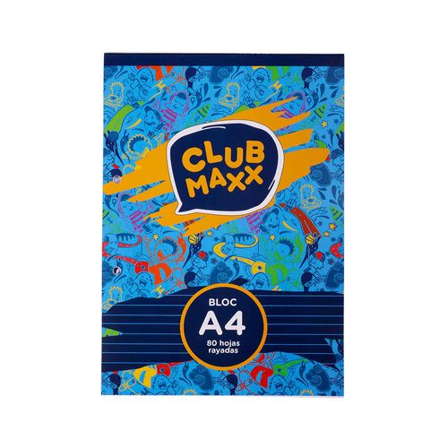 Block Perforado A4 Rayado 80 Hjs Club Maxx