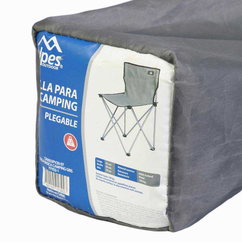 Funda Para Silla De Camping Eurotrail - Algodón De Rizo Gris, 182x58 Cm, Lavable, Protectora