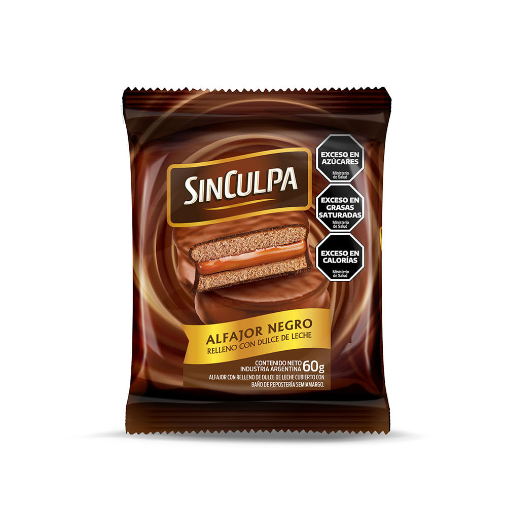 Alfajor Sin Culpa Chocolate Negro X60g Disco