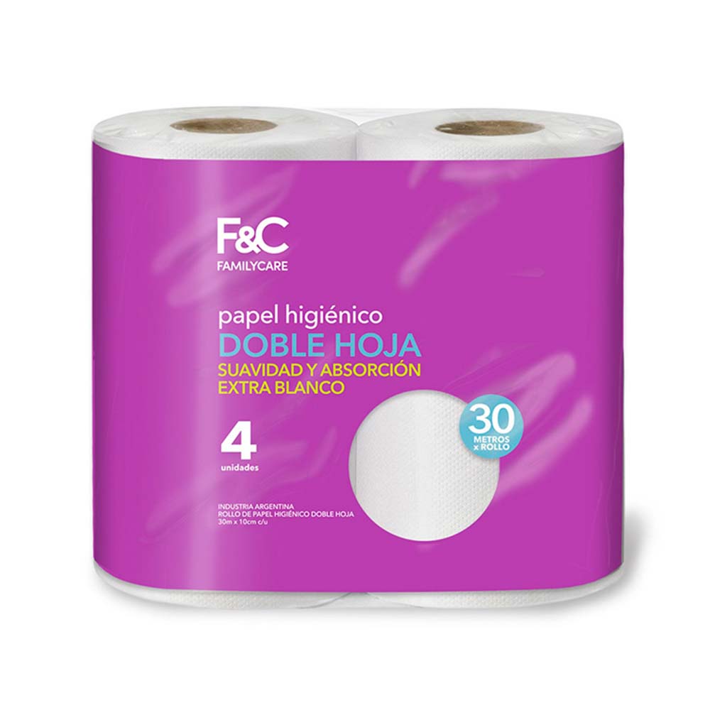 papel higienico FAMILY CAR doble hoja 4x30M - Jumbo