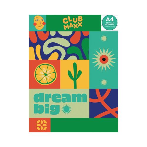Cuad. Espiral 22x29 Rayado 84 Hjs Club Maxx